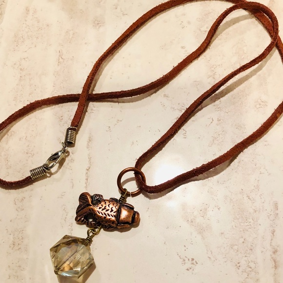 🌈 Copper Fish Necklace - Picture 1 of 4